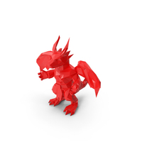 Low Poly Stylized Dragon PNG & PSD Images