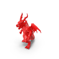 Low Poly Stylized Dragon PNG & PSD Images