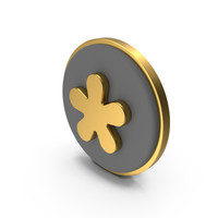 Asterisk Circular Coin PNG & PSD Images