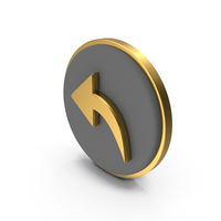 Back Left Arrow Circular Coin PNG & PSD Images
