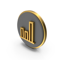 Bar Chart Circular Coin PNG & PSD Images