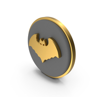 Bat Circular Coin PNG & PSD Images