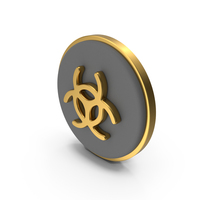 Biohazard Circular Coin PNG & PSD Images