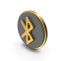 Bluetooth Circular Coin PNG & PSD Images