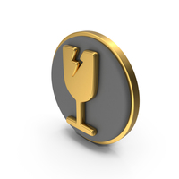 Broken Glass Circular Coin PNG & PSD Images