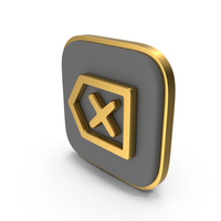 Backspace Square Coin PNG & PSD Images
