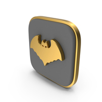 Bat Square Coin PNG & PSD Images