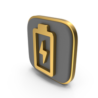 Battery Charging Square Coin PNG & PSD Images