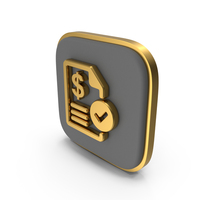 Bills Paid Dollar Square Coin PNG & PSD Images