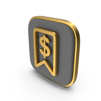 Bookmark Dollar Price Square Coin PNG & PSD Images