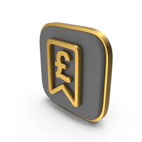 Bookmark Pound Price Square Coin PNG & PSD Images