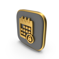 Calendar Day Event Lock Square Coin PNG & PSD Images