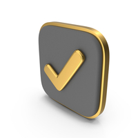 Checkmark Square Coin PNG & PSD Images