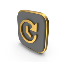 Clock Refresh Square Coin PNG & PSD Images