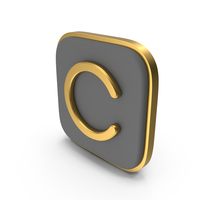 Copyright Square Coin PNG & PSD Images