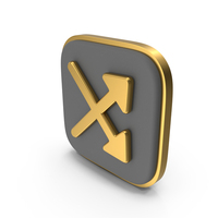 Crossover Arrows Square Coin PNG & PSD Images