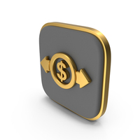 Currency Exchange Dollar Square Coin PNG & PSD Images