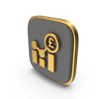Pound Profit Tracker Square Coin PNG & PSD Images