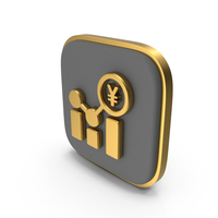 Yen Profit Tracker Square Coin PNG & PSD Images