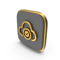 Cloud Check Square Coin PNG & PSD Images