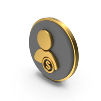 Business User Account Dollar Circular Coin PNG & PSD Images