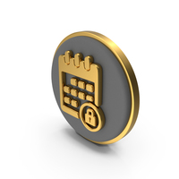 Calendar Day Event Lock Circular Coin PNG & PSD Images