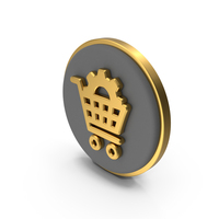 Cart Settings Circular Coin PNG & PSD Images