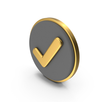 Checkmark Circular Coin PNG & PSD Images