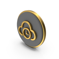 Cloud Storage Time Circular Coin PNG & PSD Images