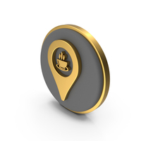Coffee Shop Location Circular Coin PNG & PSD Images