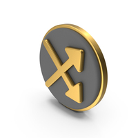 Crossover Arrows Circular Coin PNG & PSD Images