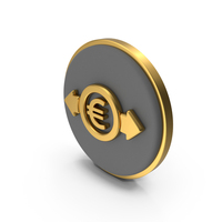 Currency Exchage Euro Circular Coin PNG & PSD Images