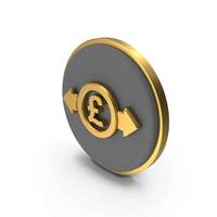 Currency Exchage Pound Circular Coin PNG & PSD Images