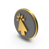 Cursor Click Circular Coin PNG & PSD Images