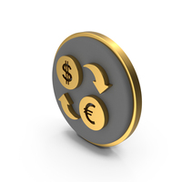 Dollar And Euro Exchange Circular Coin PNG & PSD Images