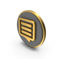 Text Talk Circular Coin PNG & PSD Images