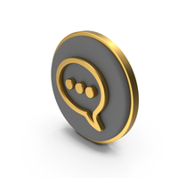 Typing Bubble Circular Coin PNG & PSD Images