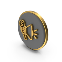 Wealth Megaphone Circular Coin PNG & PSD Images