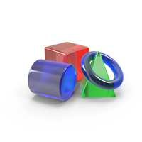 Glass Geometry Primitives PNG & PSD Images