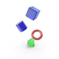 Glass Primitives Falling PNG & PSD Images