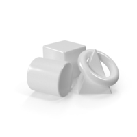 Monochrome Geometry Primitives PNG & PSD Images