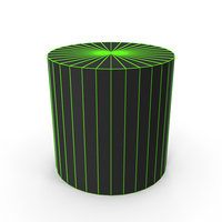 Techno Wireframe Cylinder PNG & PSD Images