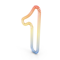 Spring Color Shaped Number 1 PNG & PSD Images