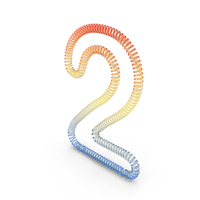 Spring Color Shaped Number 2 PNG & PSD Images