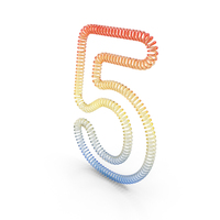 Spring Color Shaped Number 5 PNG & PSD Images