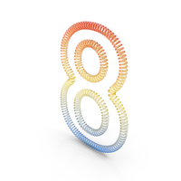 Spring Color Shaped Number 8 PNG & PSD Images