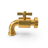 Water Tap Icon Gold PNG & PSD Images
