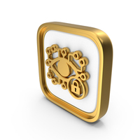 Ai Smart Eye Lock Square Coin PNG & PSD Images