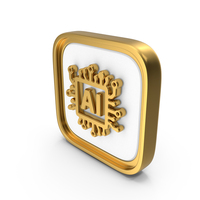 Artificial Intelligence Square Coin PNG & PSD Images