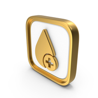 Blood Drop Square Coin PNG & PSD Images